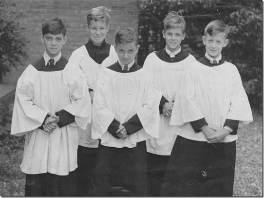 Photo:St. Helier Altar Boys, St. Peter's Church 1945
